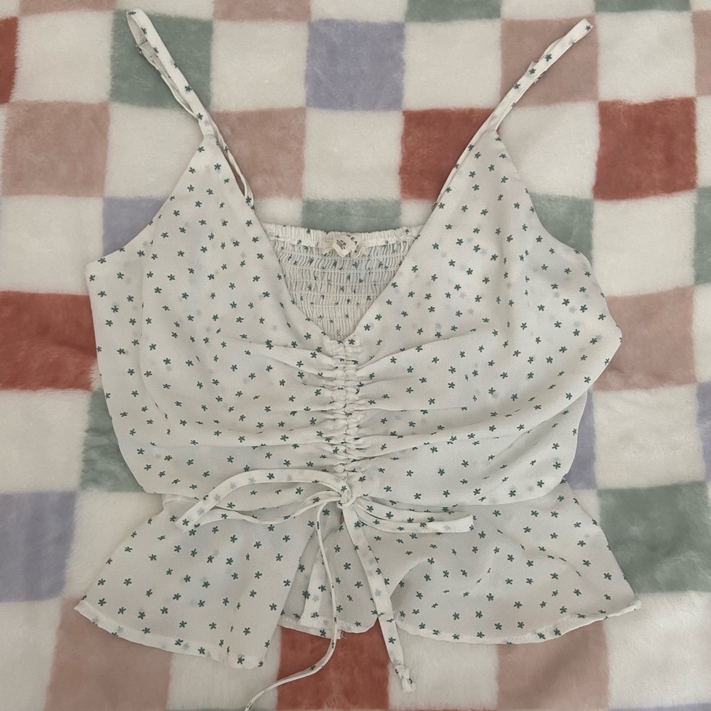 LA HEARTS WHITE PRINT TANK SIZE XS - Picture 2 of 5